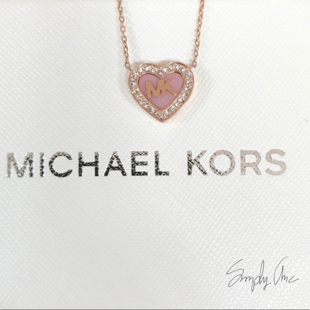 NWT authentic MK rose gold tone heart pendant - Picture 2 of 7